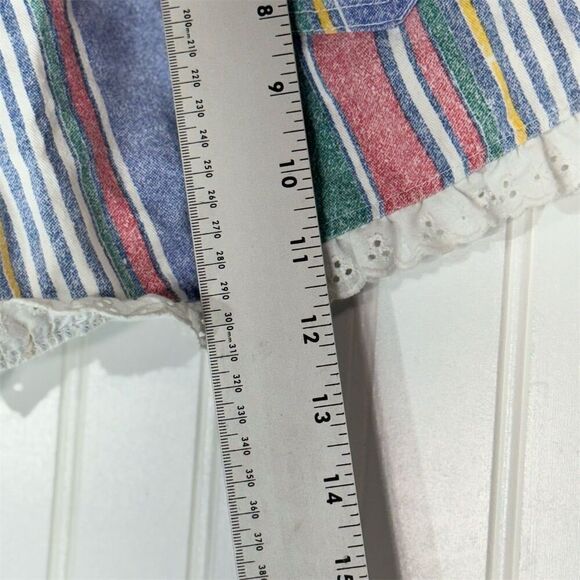 VTG Camptown Club Striped Lace Ruffle Hot Pants Shorts Size 11/12 Y2K 70s Retro - Picture 3 of 7